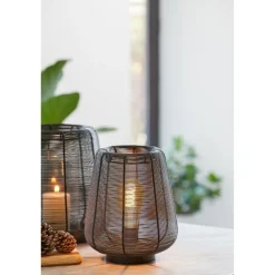 Tafellamp Barzio mat zwart rond 22cm 1-lichts