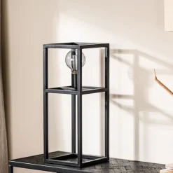 Tafellamp Tiamo zwart staal 55x22 cm