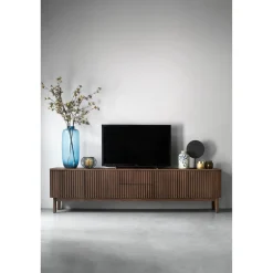 TV-meubel Arrosto eikenhout 58x225x40 cm Dark Roast
