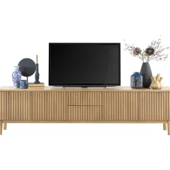 TV-meubel Arrosto eikenhout 58x225x40 cm light roast