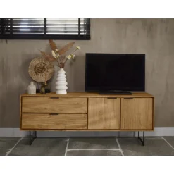 Tv-meubel Aska (157 Cm) teak naturel brushed
