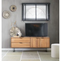 Tv-meubel Aska (157 Cm) teak naturel brushed