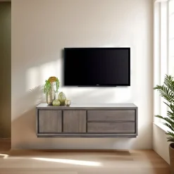 TV-meubel Lavio (164 cm) eiken grafiet