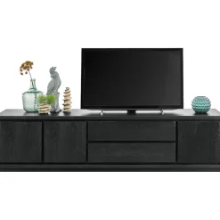 TV-meubel Lavio (203 cm) eiken zwart