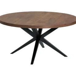 Uitschuifbare eettafel Mascaro 150/190 cm rond dark mango