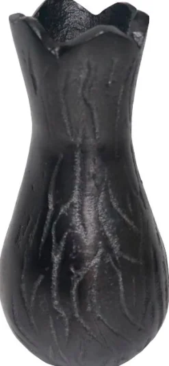 Vaas Duino 7x6x13 cm zwart rond