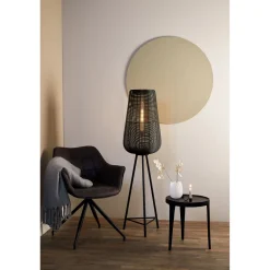 Vloerlamp Barzio mat zwart 1-lichts