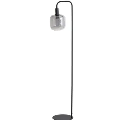 Vloerlamp Peglio glas smoke zwart 1-lichts