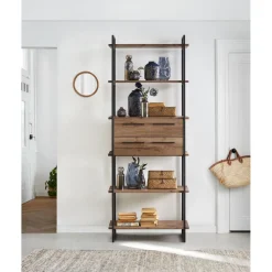 Wandkast Sistema 226x88x45 cm donkerbruin