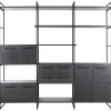 Wandkast Sistema 226x244x45 cm zwart