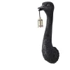Wandlamp struisvogel mat zwart