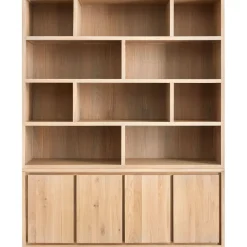 Wandmeubel Lavio eiken 164 cm naturel grijs