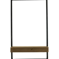 Wandplank Pardal hout metaal 50x30 cm bruin