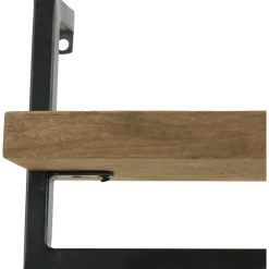 Wandplank Pardal hout metaal 24x80 cm bruin